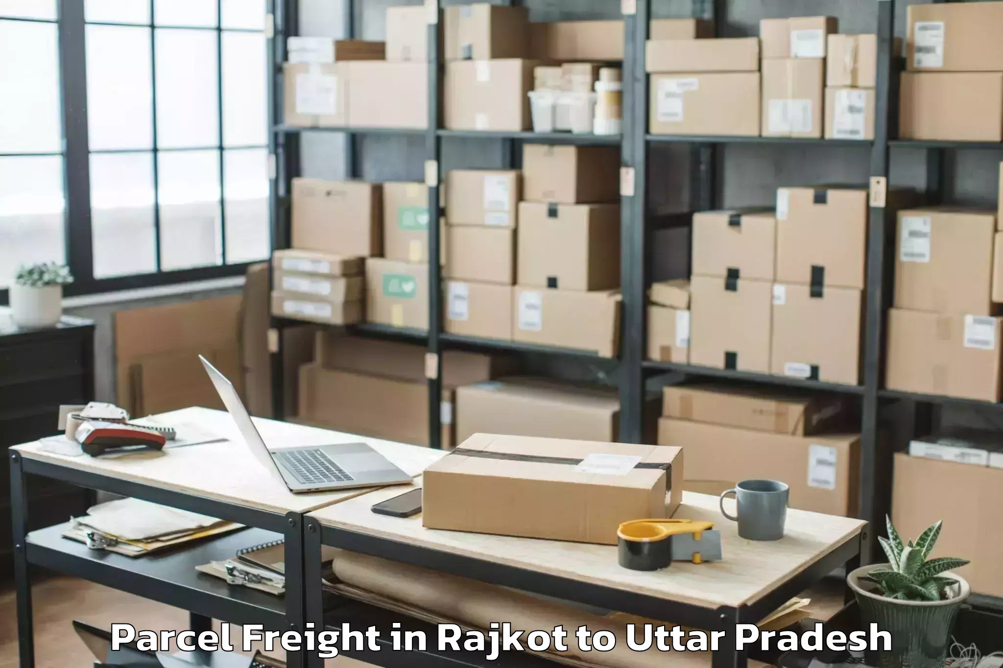 Professional Rajkot to Karchhana Parcel Freight